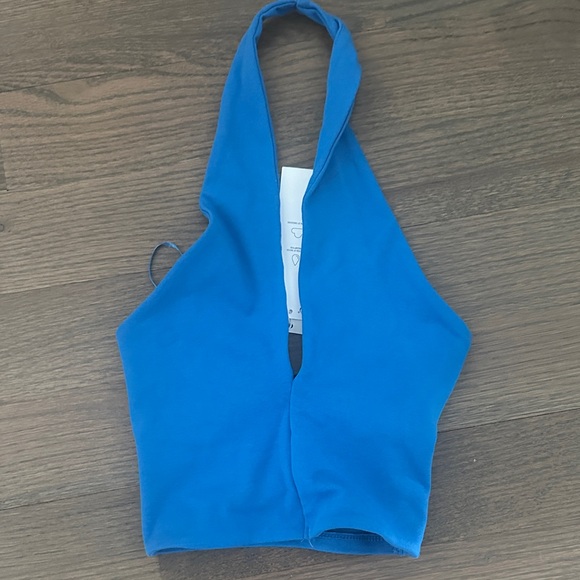 Zara Tops - Zara Blue Halter Crop Top